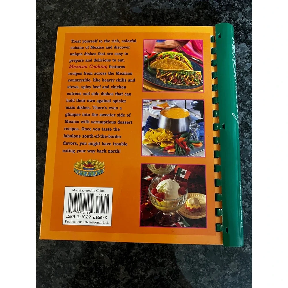 Mexican Cooking Spiral Bound Cookbook Recipes Chili Stew Tacos Fajitas‎ 2005